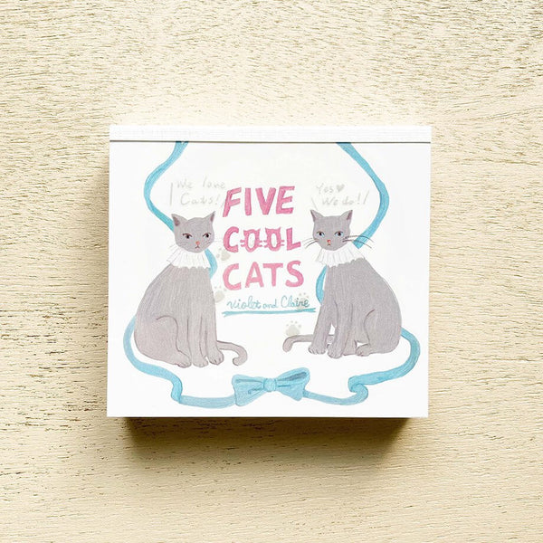Violet & Claire Memo Block - Five Cool Cats – Sumthings of Mine