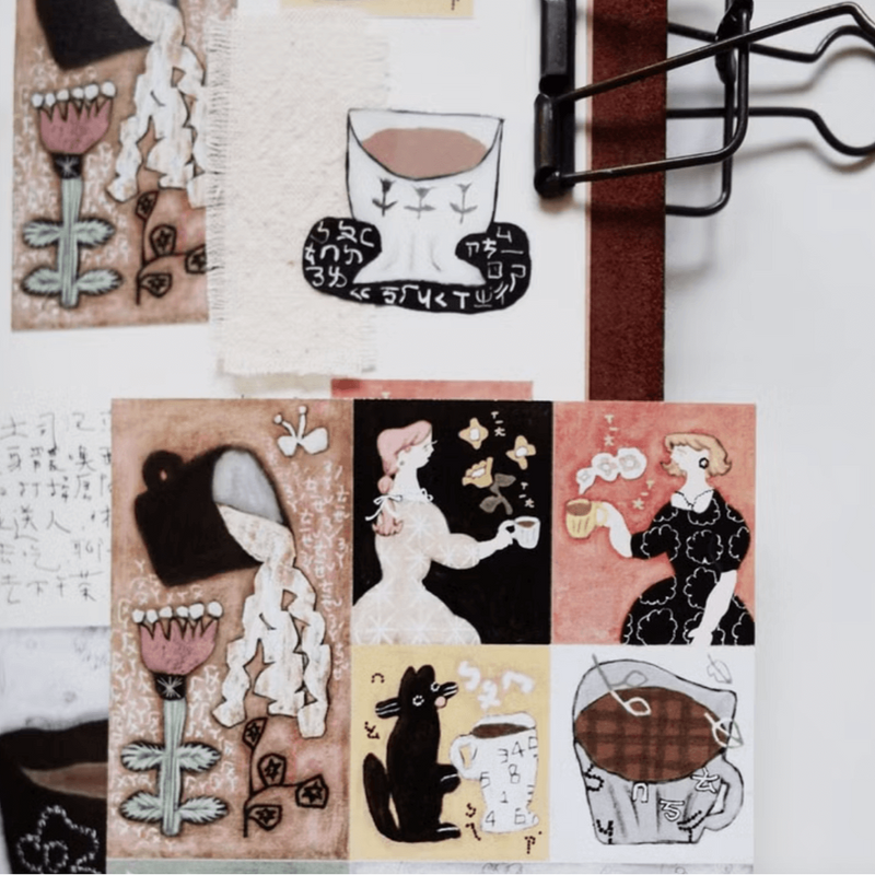 misshoegg Sticker Sheet - Drink a cup of coffee