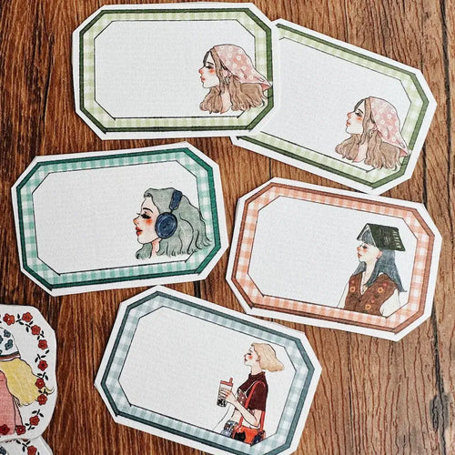 LDV Label Sticker Set : Checkered Frame (4pcs)