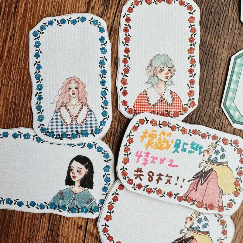 LDV Label Sticker Set : Flower Frame (4pcs) – Sumthings of Mine