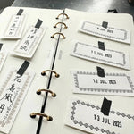 Oeda Letterpress 4 Ornament Label Book【Black・Bronze】