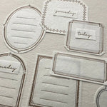 Oeda Letterpress Letterpress Sticker Sheet【FRAME / Bronze・Greige】