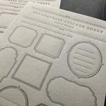 Oeda Letterpress Letterpress Sticker Sheet【FRAME / Bronze・Greige】