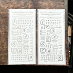 Oeda Letterpress Letterpress Sticker Sheet【Letter / Bronze・Black】