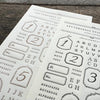 Oeda Letterpress Letterpress Sticker Sheet【Letter / Bronze・Black】