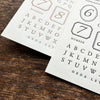 Oeda Letterpress Letterpress Sticker Sheet【Letter / Bronze・Black】