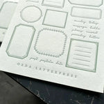 Oeda Letterpress Letterpress Sticker Sheet【FRAME / Sage Green】