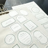 Oeda Letterpress Letterpress Sticker Sheet【FRAME / Sage Green】