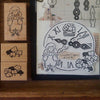 Yamadoro Double-Sided Rubber Stamp - Components of The Clock