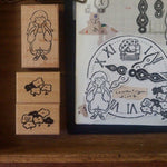 Yamadoro Rubber Stamp - Components of The Clock: Girl