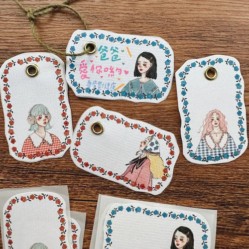 LDV Label Sticker Set : Flower Frame (4pcs)