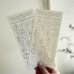 Oeda Letterpress Letterpress Sticker Sheet【Letter / Dark Grey】