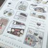 Oeda Letterpress Letterpress Sticker Sheet【FRAME / Sage Green】
