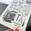 Oeda Letterpress 10th Anniversary Letterpress Sticker Sheet【LETTERPRESS】