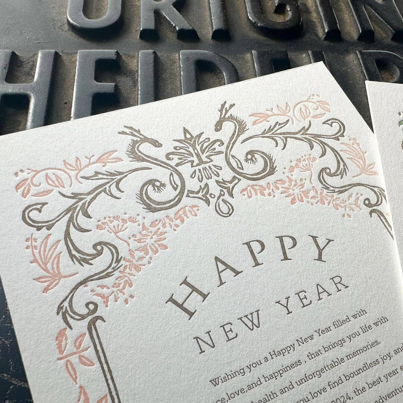 Oeda Letterpress Postcard New Year 2024