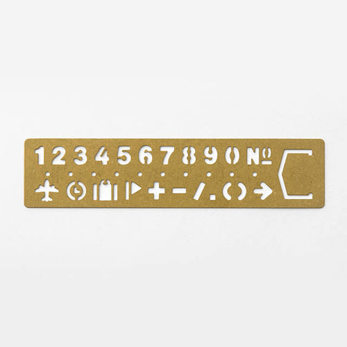 Brass Template Bookmark // Number