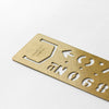 Brass Template Bookmark // Number