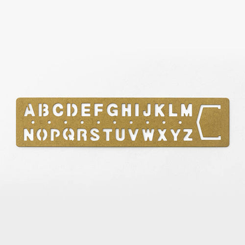 Brass Template Bookmark // Alphabet