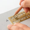 Brass Template Bookmark // Alphabet