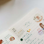 Minimalist Date Washi Sticker: 2025 Monthly Archival