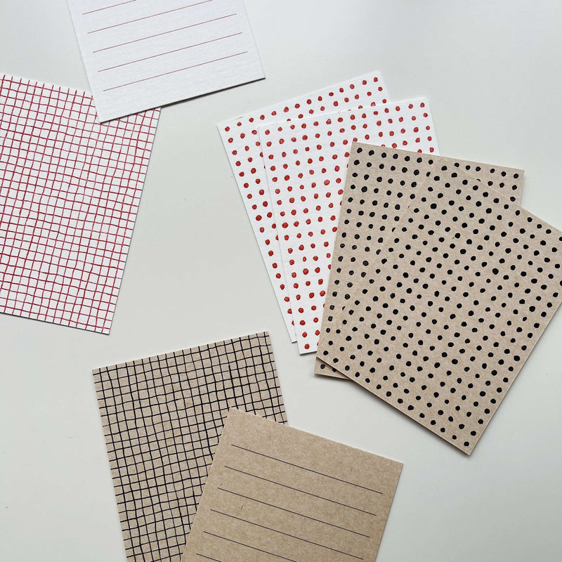 Classiky Letterpress Label Cards - Dot/Grid