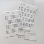Minimalist Date Washi Sticker: 2025 Monthly Archival