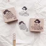 msbulat Rubber Stamp - I'm walkin' on posies