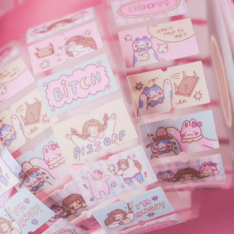 shō Little Happiness Sticker Label - Angry Besties