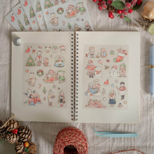 shō Little Happiness Sticker Sheet - Beary Christmas