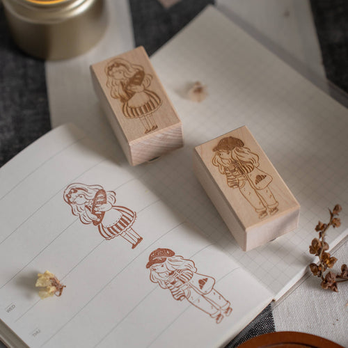 shō Little Happiness Rubber Stamp - Baguettte Girl