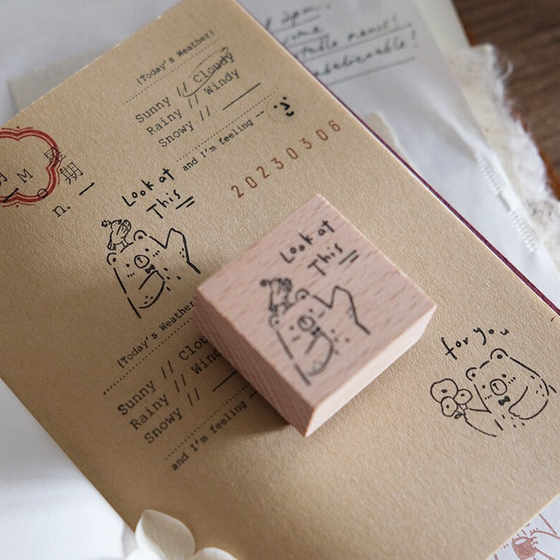 Beary Ordinary Days Rubber Stamp