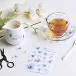 MU Crystal Print-On Sticker - 006 Purple pressed flowers