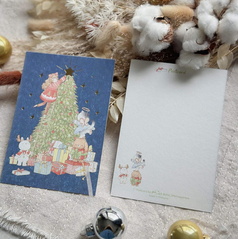 shō Little Happiness Postcard - Christmas with Friends