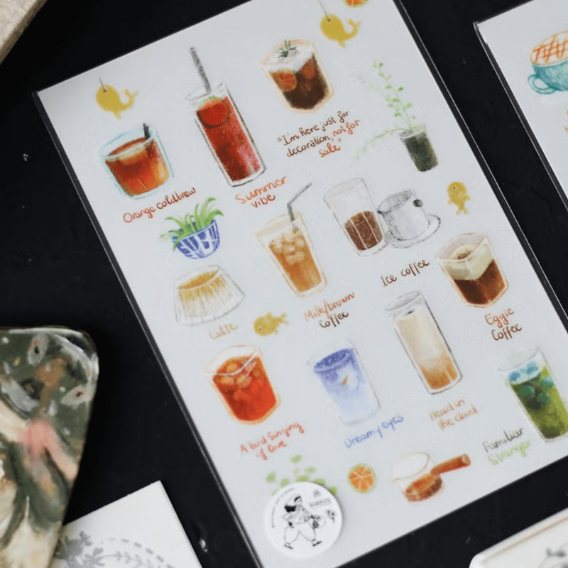 teayou Print-On Stickers - Drinks