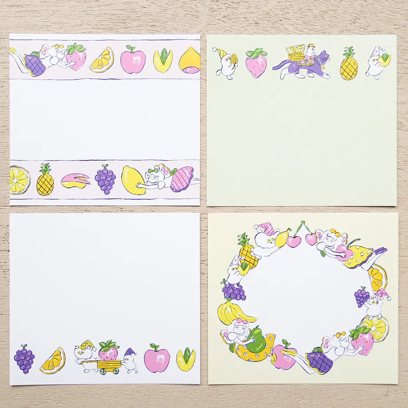 Heisuke Kitazawa Memo Block - Everyone Carrying Fruit
