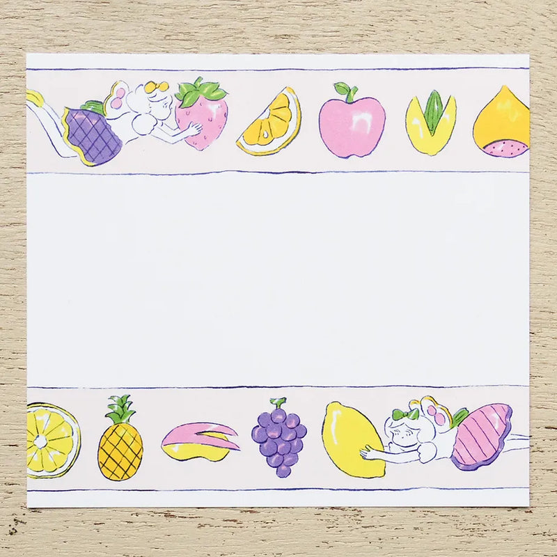 Heisuke Kitazawa Memo Block - Everyone Carrying Fruit