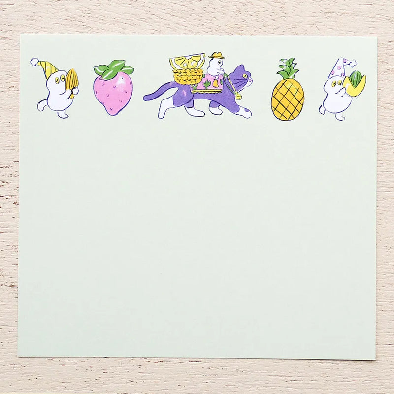 Heisuke Kitazawa Memo Block - Everyone Carrying Fruit
