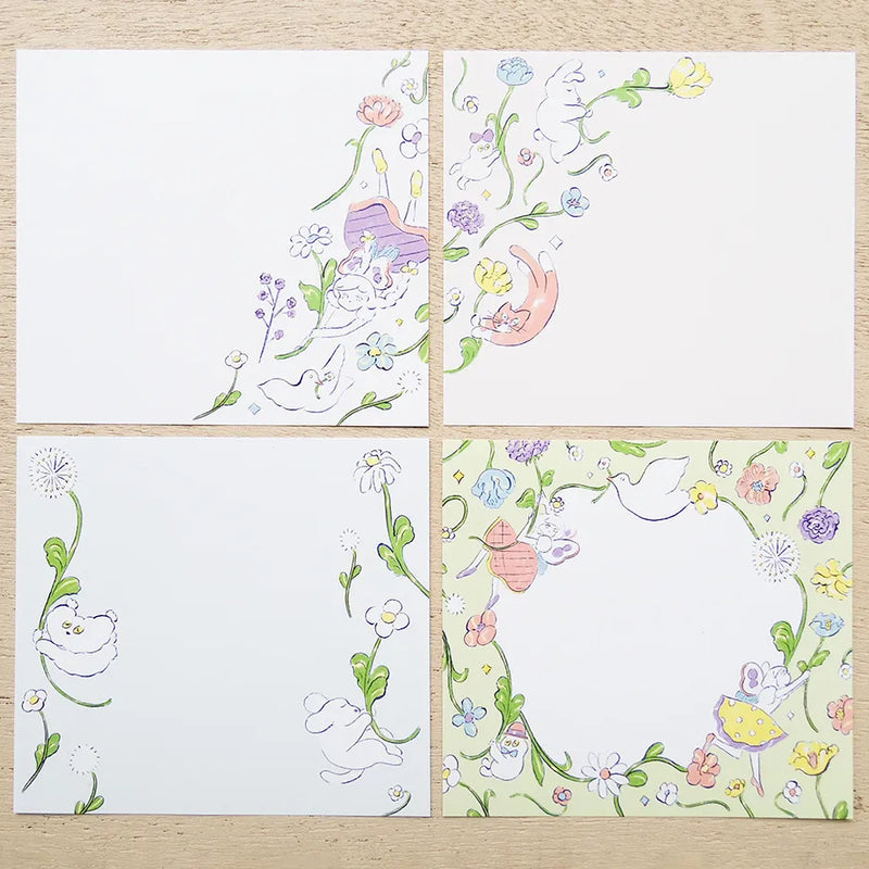 Heisuke Kitazawa Memo Block - Everyone riding on the spring breeze