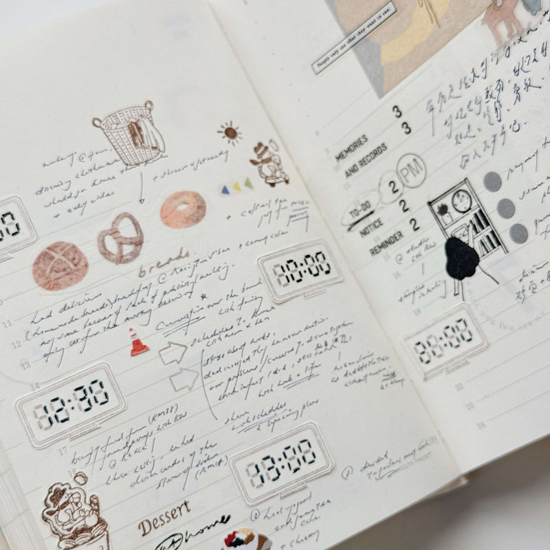 som x Jieyanow Atelier Rubber Stamp: Classical/Digital Clock
