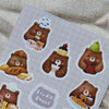 Foodie Bears Washi Sticker Sheet