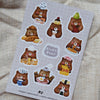 Foodie Bears Washi Sticker Sheet