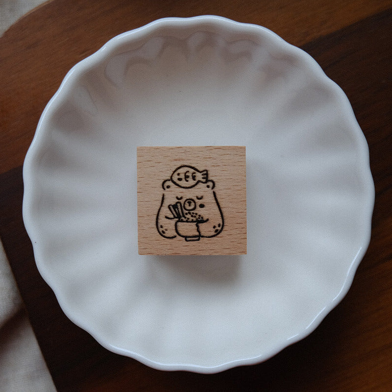 Foodie Bear Rubber Stamps