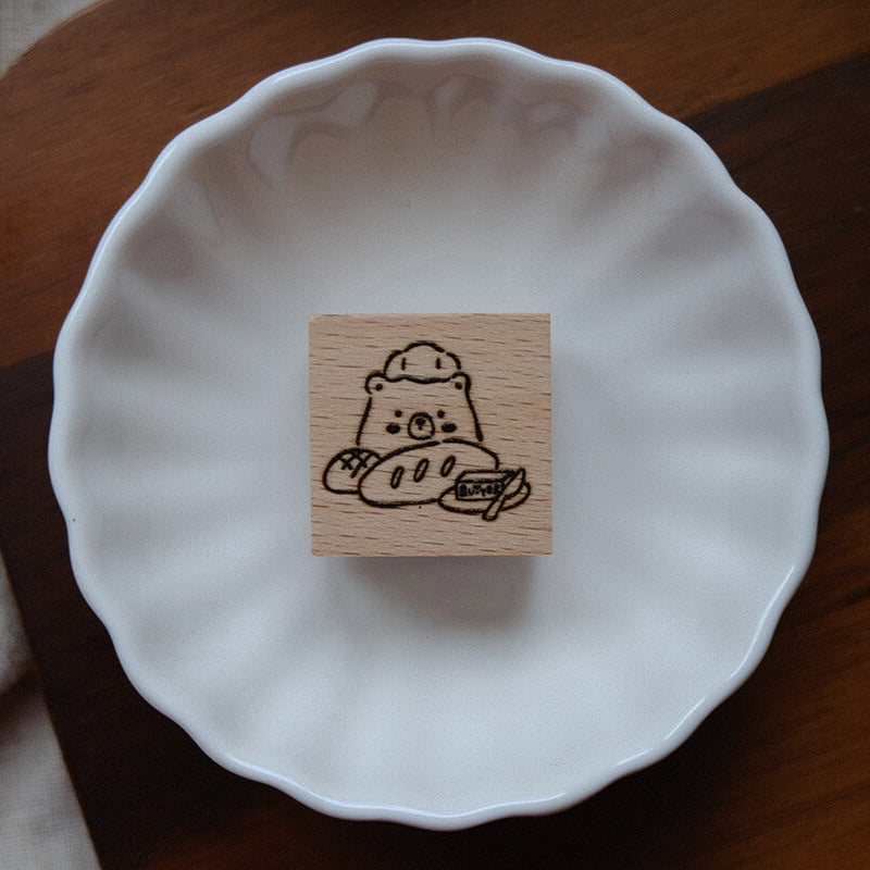 Foodie Bear Rubber Stamps