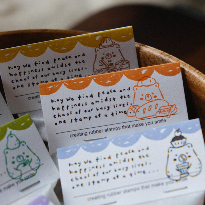 Foodie Bear Rubber Stamps