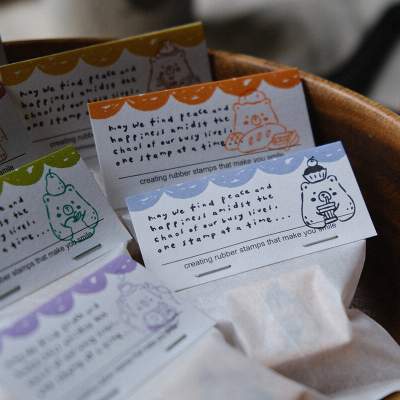 Foodie Bear Rubber Stamps