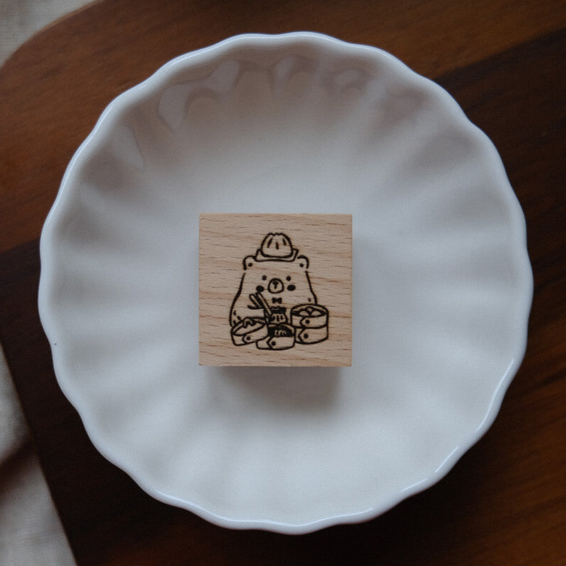 Foodie Bear Rubber Stamps