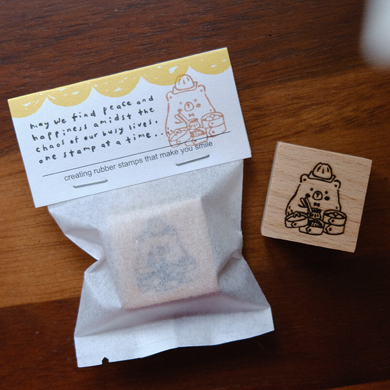 Foodie Bear Rubber Stamps