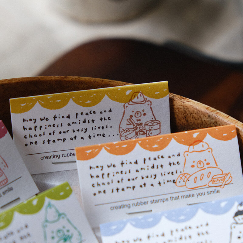 Foodie Bear Rubber Stamps