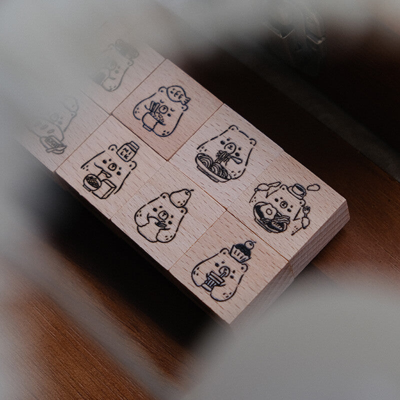Foodie Bear Rubber Stamps