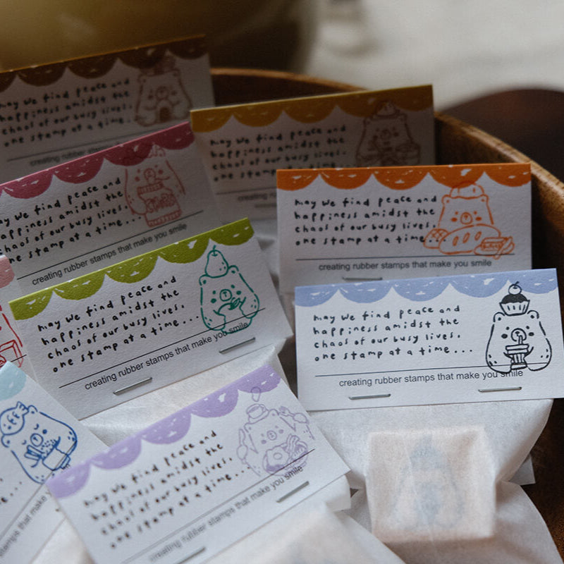 Foodie Bear Rubber Stamps